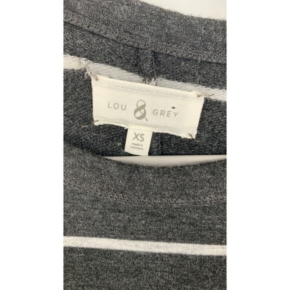 Lou & Grey Signature Soft Striped Lounge T Shirt Dress Womens XS Long Sleeve - Picture 4 of 6